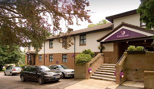 Exterior at Premier Inn Kings Langley showing car park